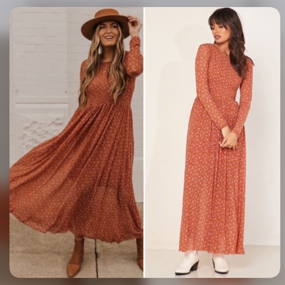 Free People Hello And Goodbye Midi Dress size S